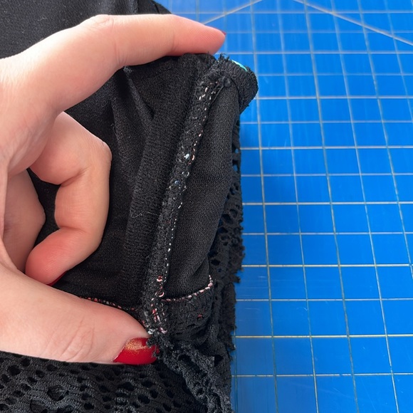 Mesh One Piece Aqua Rose Swimsuit - Picture 8 of 10